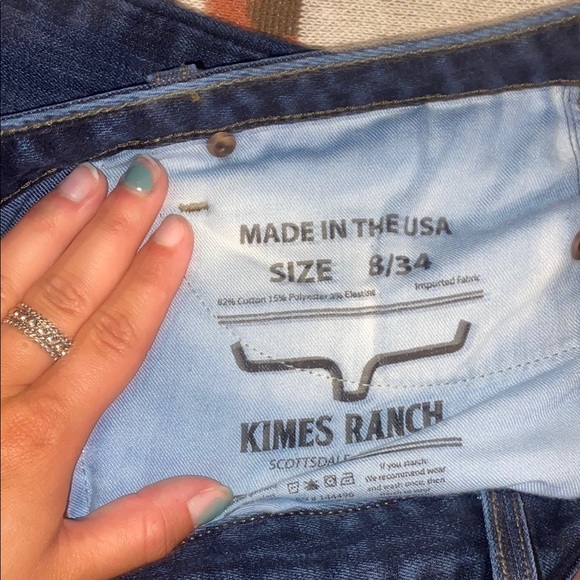 Kimes Livy High Rise Blue Wide Leg Jeans size 8/34 - Picture 6 of 6